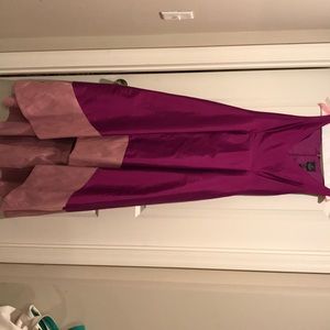 Adrianna Papell Magenta Hi-lo gown, with pockets!